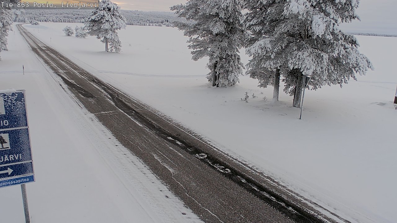 Kelikamerat Kuva Tie 863 Livojärvi, Posio, Lappi