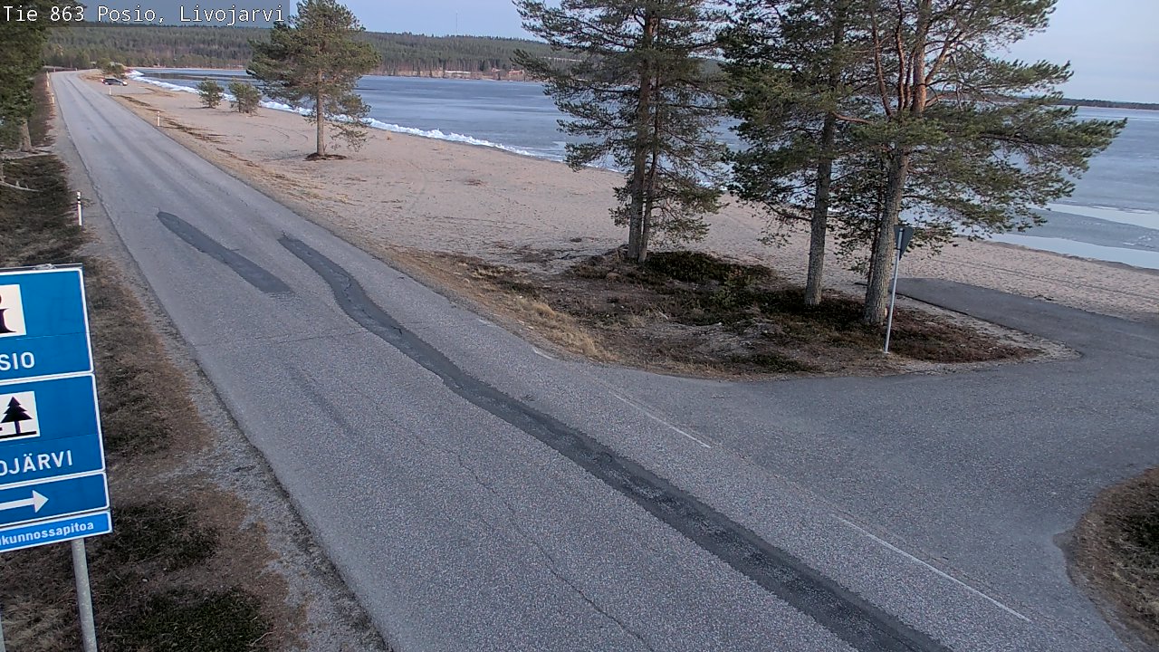 Weather Camera Image Väg 863 Livojärvi, Posio, Lappi