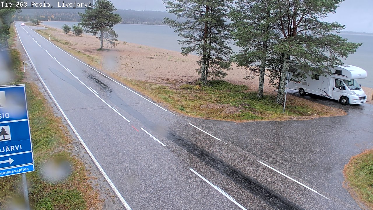 Weather Camera Image Väg 863 Livojärvi, Posio, Lappi