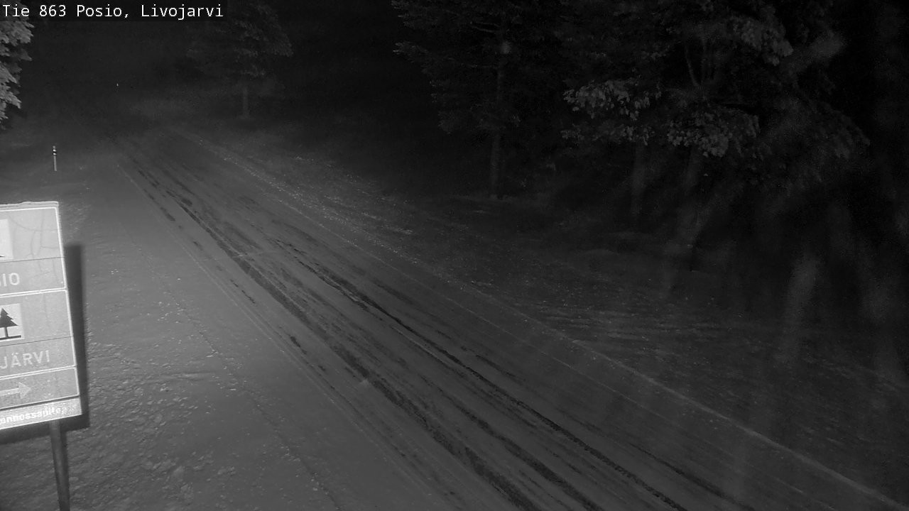 Weather Camera Image Väg 863 Livojärvi, Posio, Lappi
