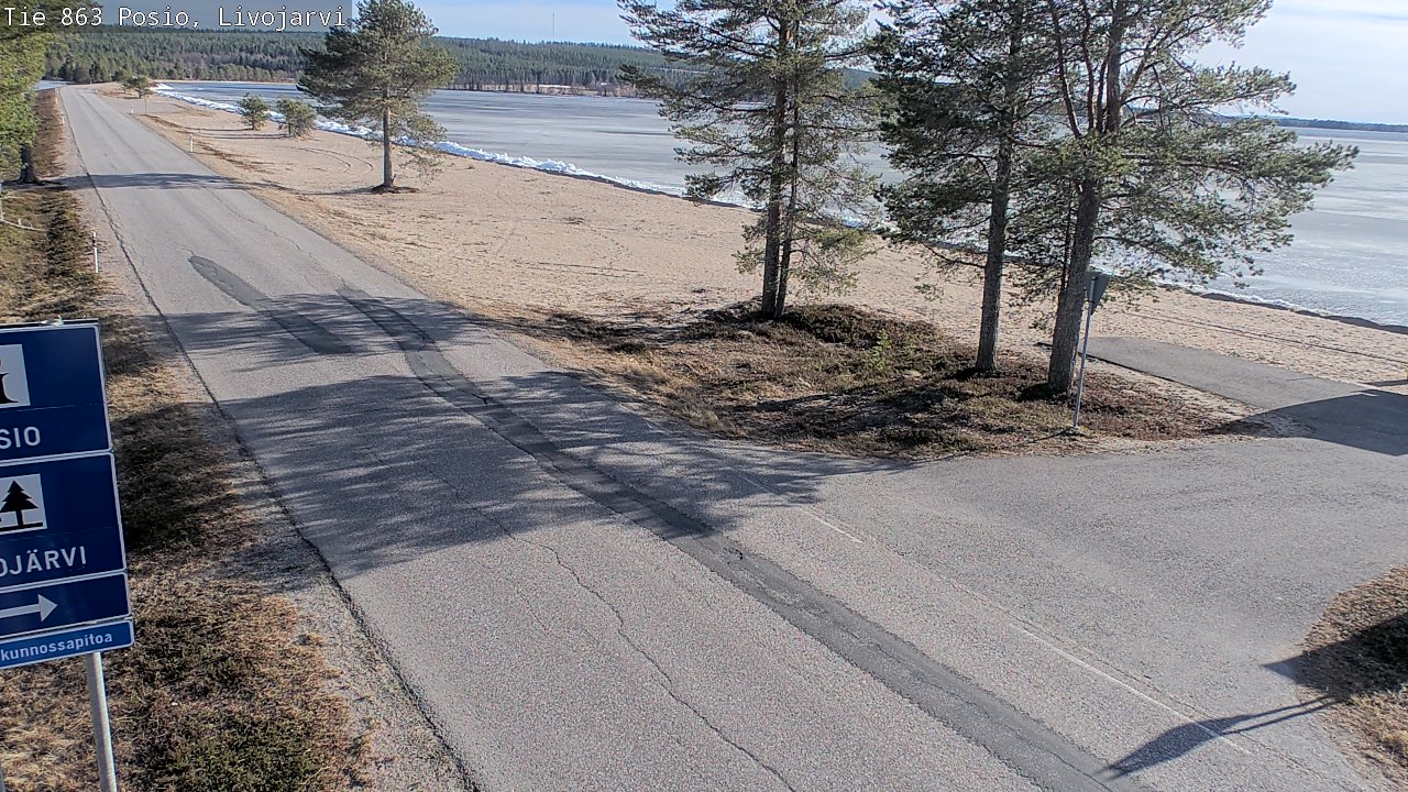 Weather Camera Image Väg 863 Livojärvi, Posio, Lappi