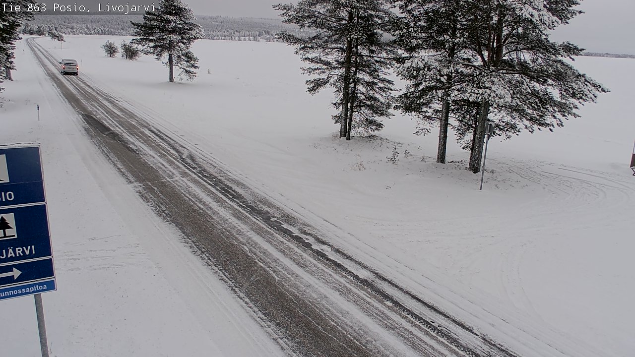 Weather Camera Image Road 863 Livojärvi, Posio, Lappi