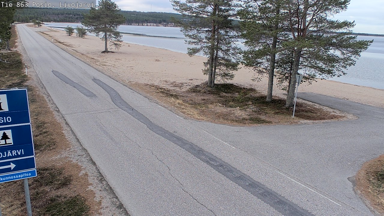 Weather Camera Image Väg 863 Livojärvi, Posio, Lappi