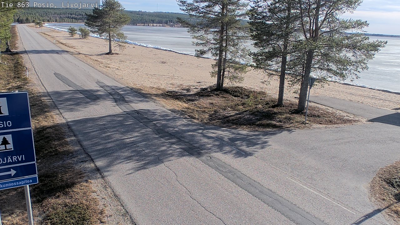 Weather Camera Image Väg 863 Livojärvi, Posio, Lappi