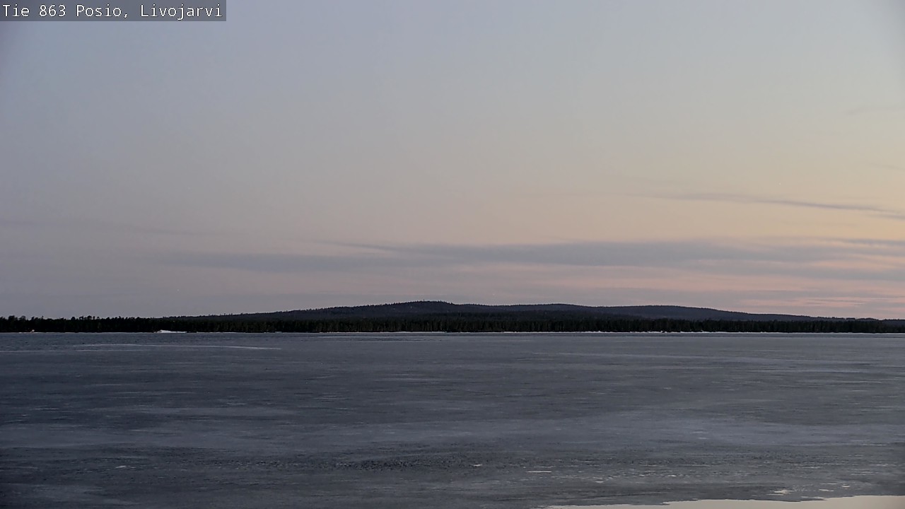 Weather Camera Image Väg 863 Livojärvi, Posio, Lappi