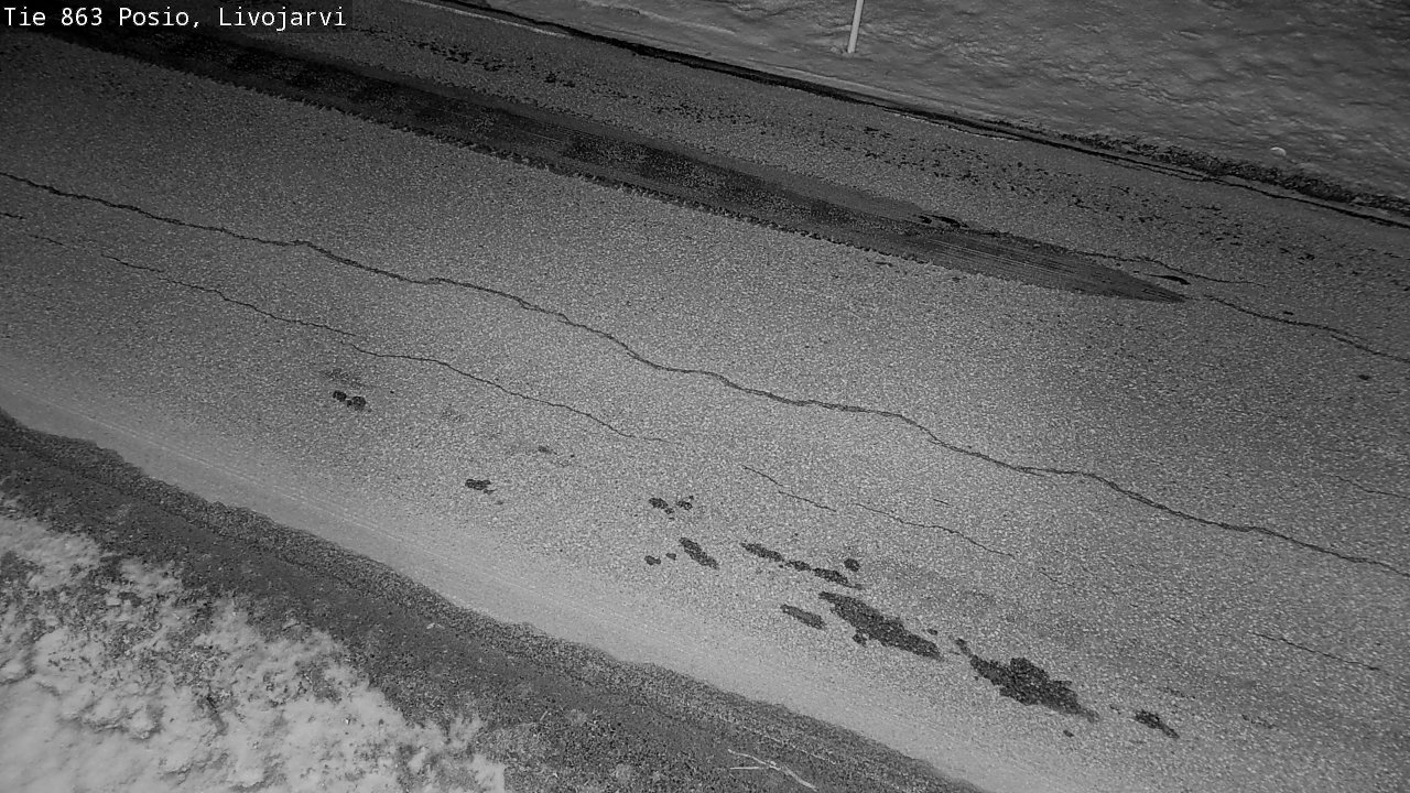 Weather Camera Image Väg 863 Livojärvi, Posio, Lappi