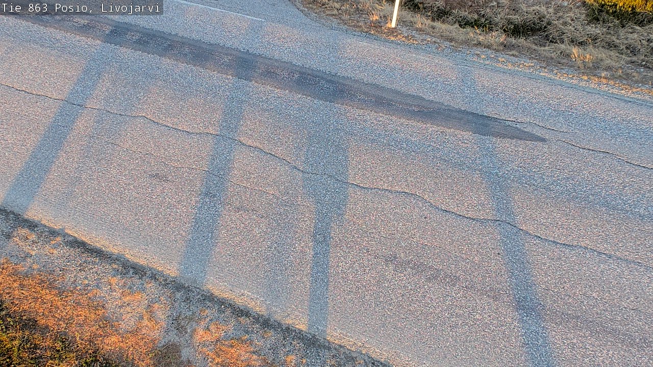 Weather Camera Image Väg 863 Livojärvi, Posio, Lappi