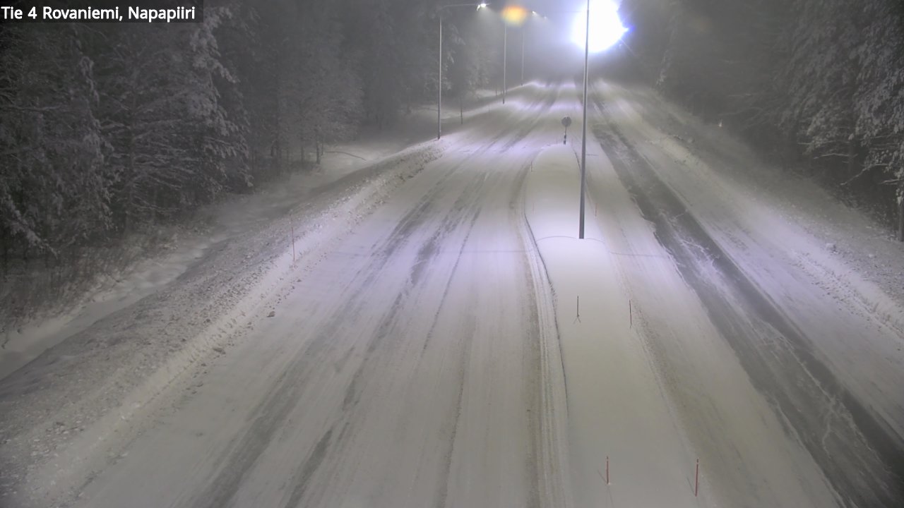 Weather Camera Image Väg 4 Rovaniemi, Polar cirke, Rovaniemi, Lappi
