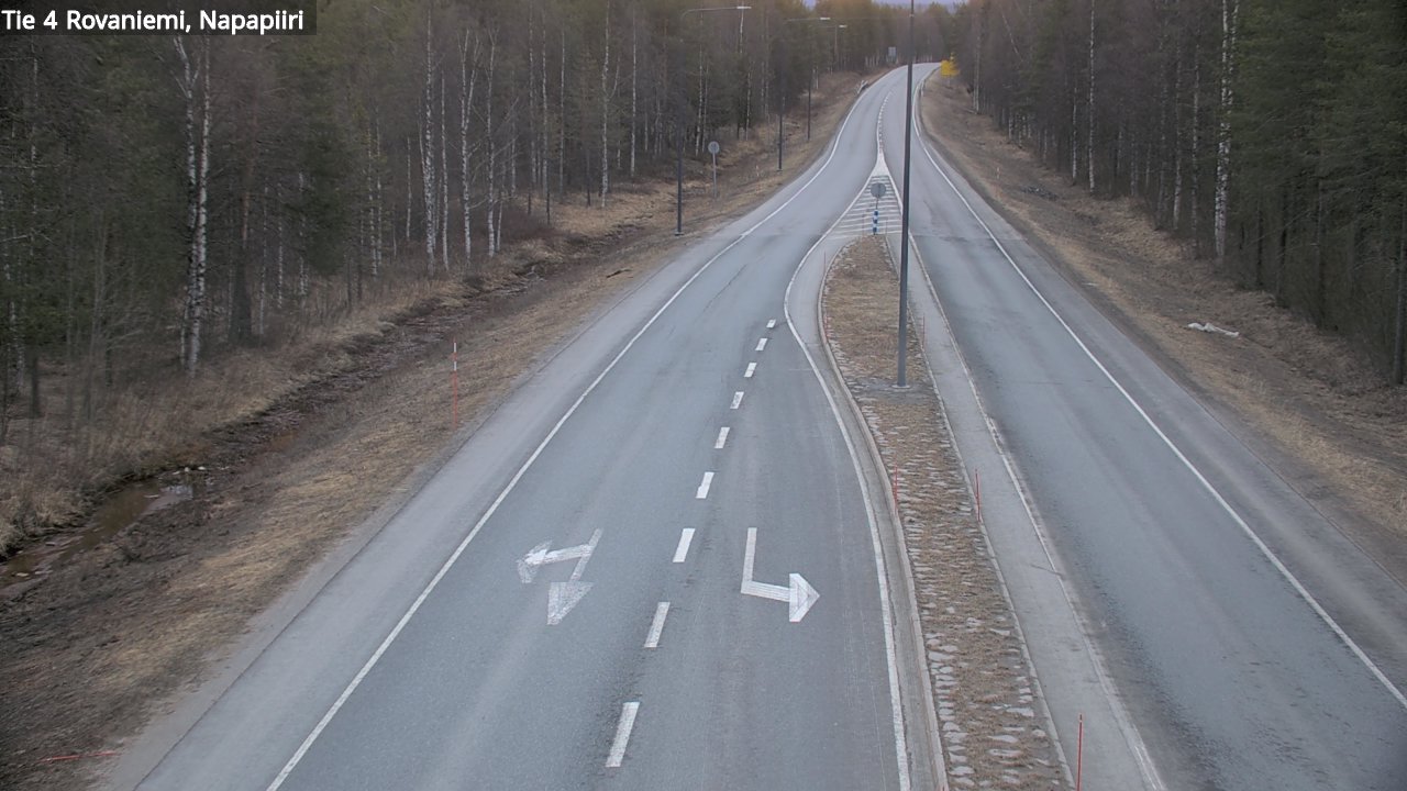 Weather Camera Image Road 4 Rovaniemi, Arctic circl, Rovaniemi, Lappi