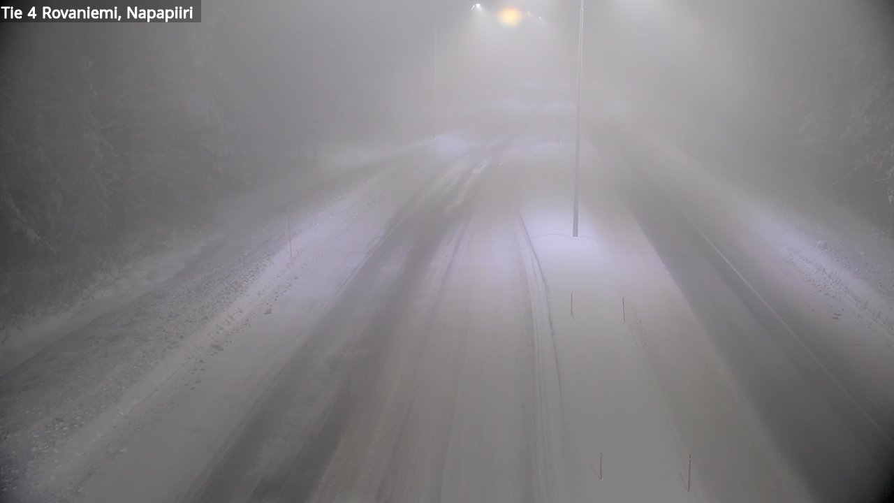 Weather Camera Image Väg 4 Rovaniemi, Polar cirke, Rovaniemi, Lappi
