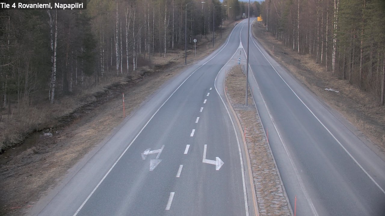 Weather Camera Image Road 4 Rovaniemi, Arctic circl, Rovaniemi, Lappi