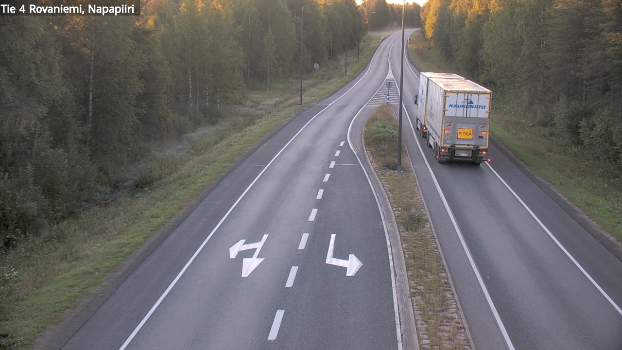 Weather Camera Image Road 4 Rovaniemi, Arctic circl, Rovaniemi, Lappi