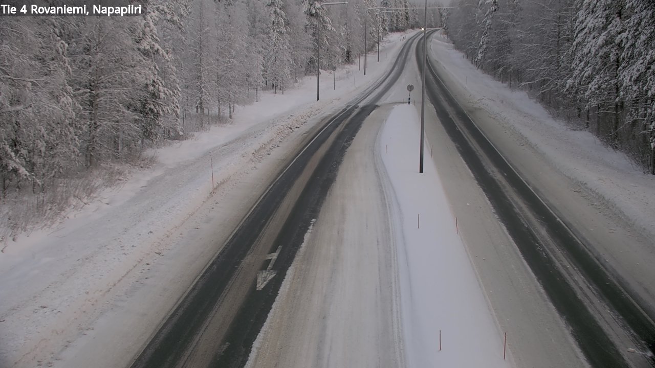Weather Camera Image Väg 4 Rovaniemi, Polar cirke, Rovaniemi, Lappi