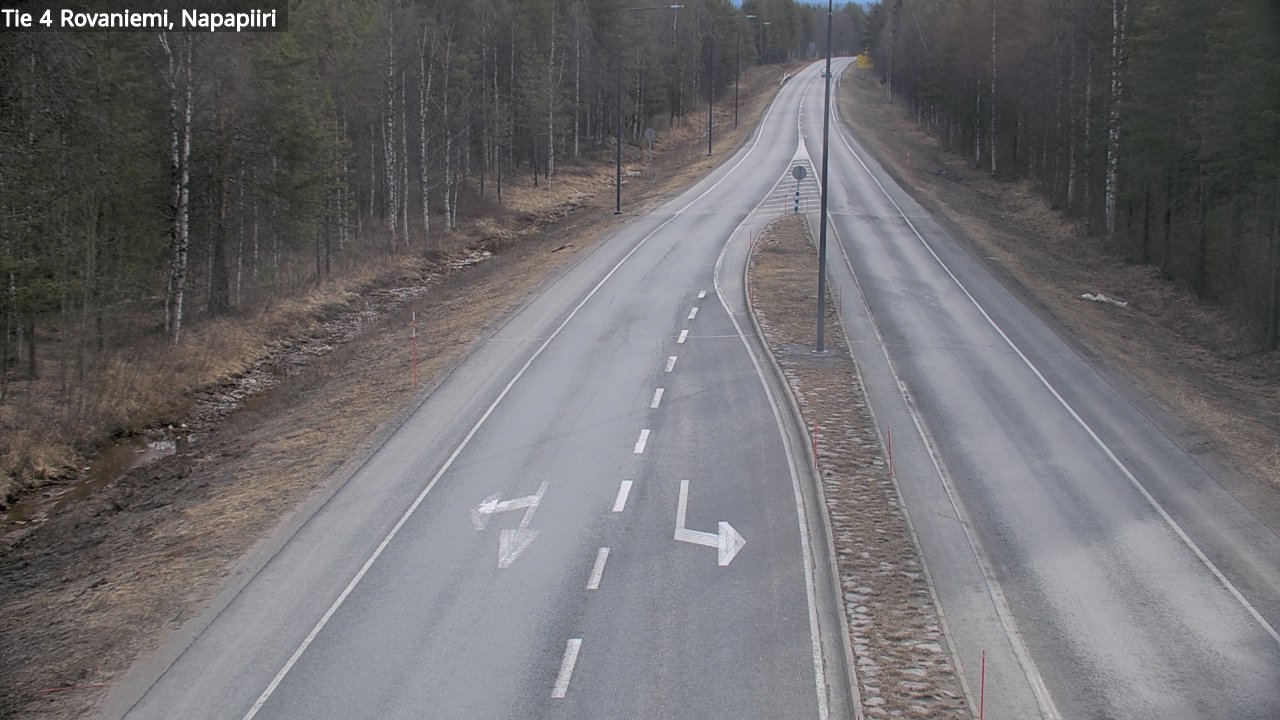 Weather Camera Image Road 4 Rovaniemi, Arctic circl, Rovaniemi, Lappi