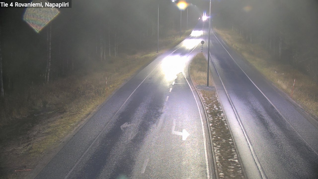 Weather Camera Image Road 4 Rovaniemi, Arctic circl, Rovaniemi, Lappi