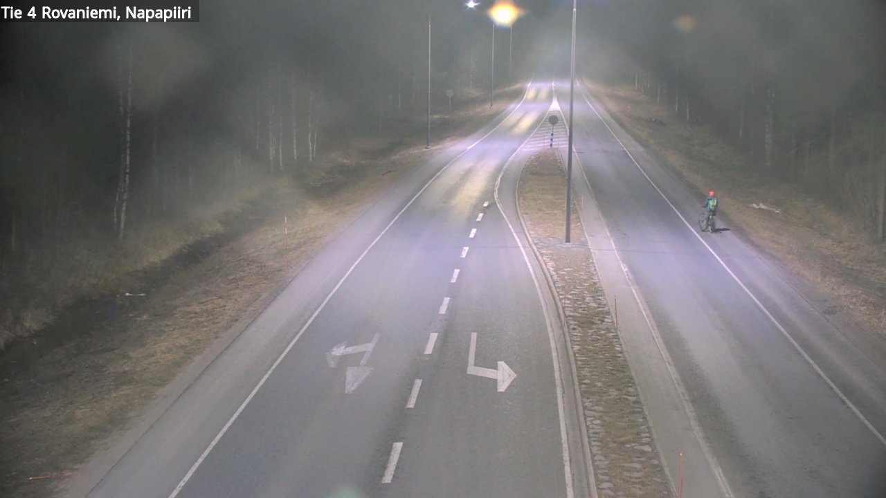 Weather Camera Image Road 4 Rovaniemi, Arctic circl, Rovaniemi, Lappi