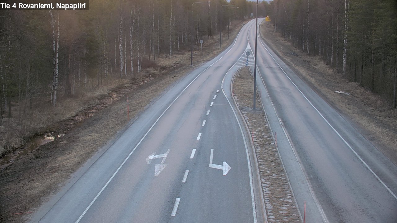 Weather Camera Image Road 4 Rovaniemi, Arctic circl, Rovaniemi, Lappi