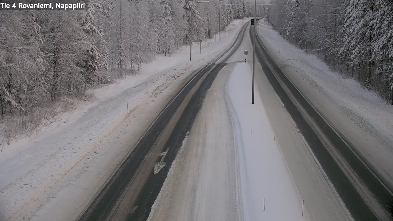 Weather Camera Image Väg 4 Rovaniemi, Polar cirke, Rovaniemi, Lappi