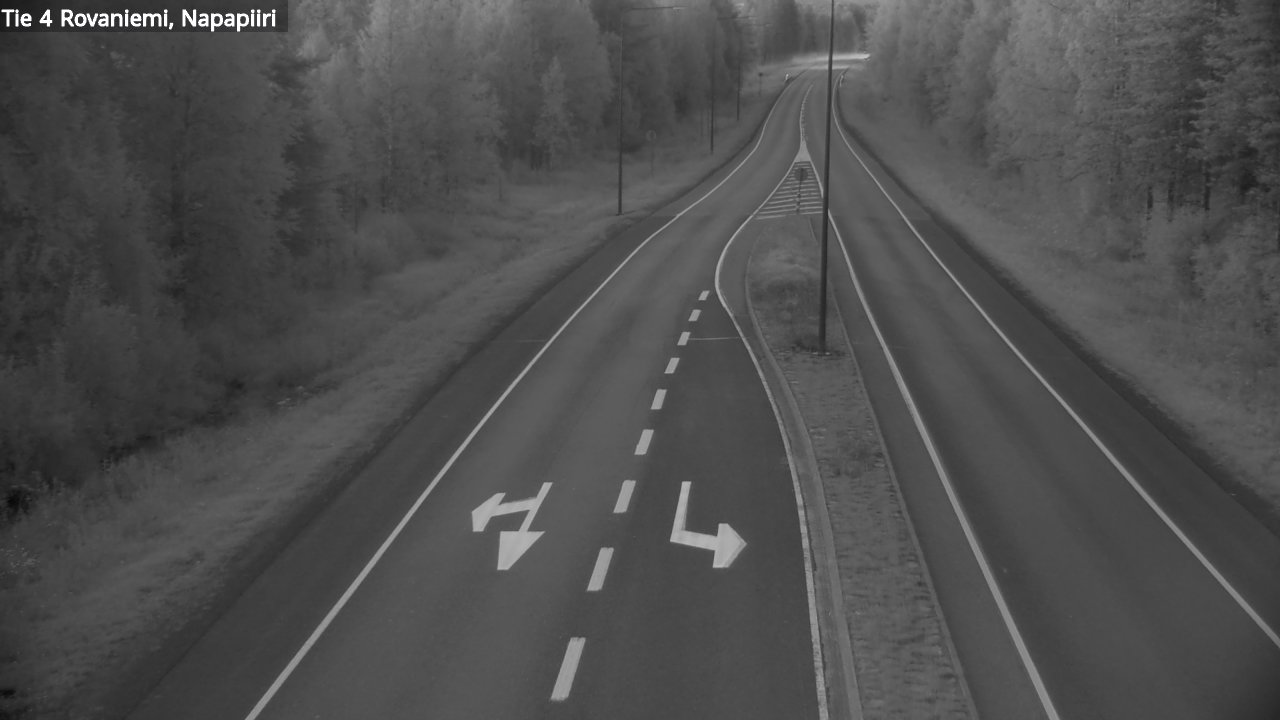 Weather Camera Image Väg 4 Rovaniemi, Polar cirke, Rovaniemi, Lappi