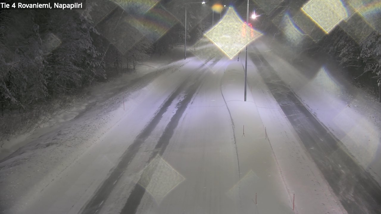 Weather Camera Image Väg 4 Rovaniemi, Polar cirke, Rovaniemi, Lappi