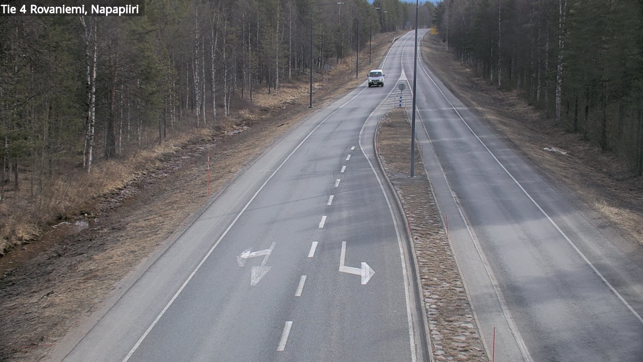 Weather Camera Image Road 4 Rovaniemi, Arctic circl, Rovaniemi, Lappi