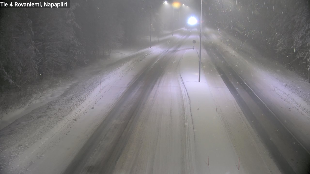 Weather Camera Image Väg 4 Rovaniemi, Polar cirke, Rovaniemi, Lappi