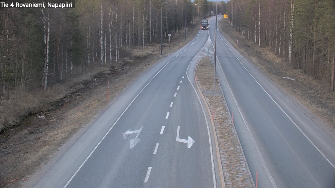 Weather Camera Image Road 4 Rovaniemi, Arctic circl, Rovaniemi, Lappi