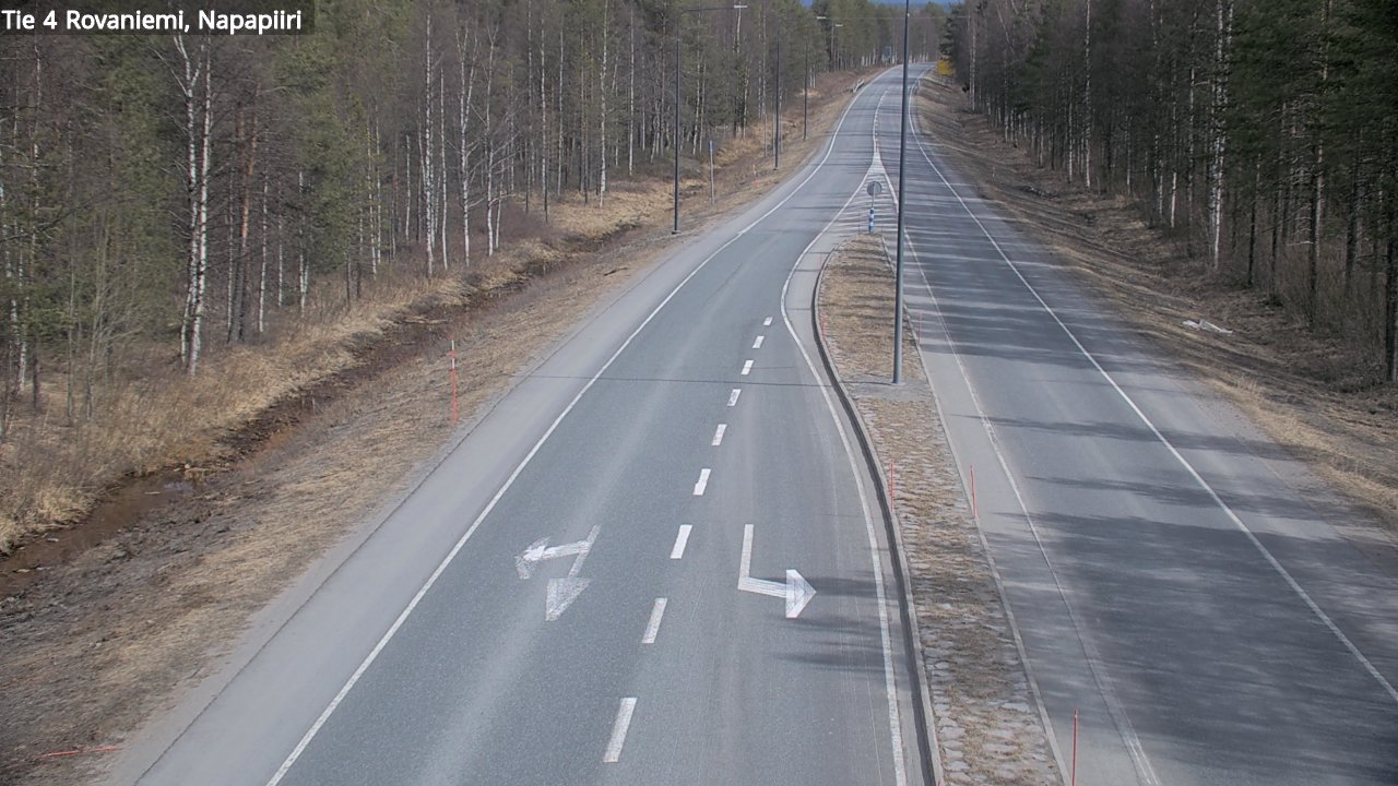 Weather Camera Image Road 4 Rovaniemi, Arctic circl, Rovaniemi, Lappi