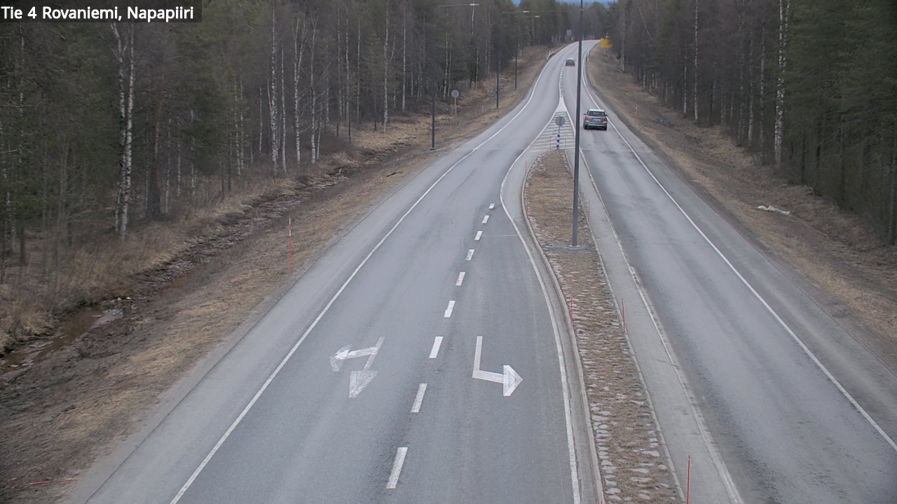 Weather Camera Image Road 4 Rovaniemi, Arctic circl, Rovaniemi, Lappi
