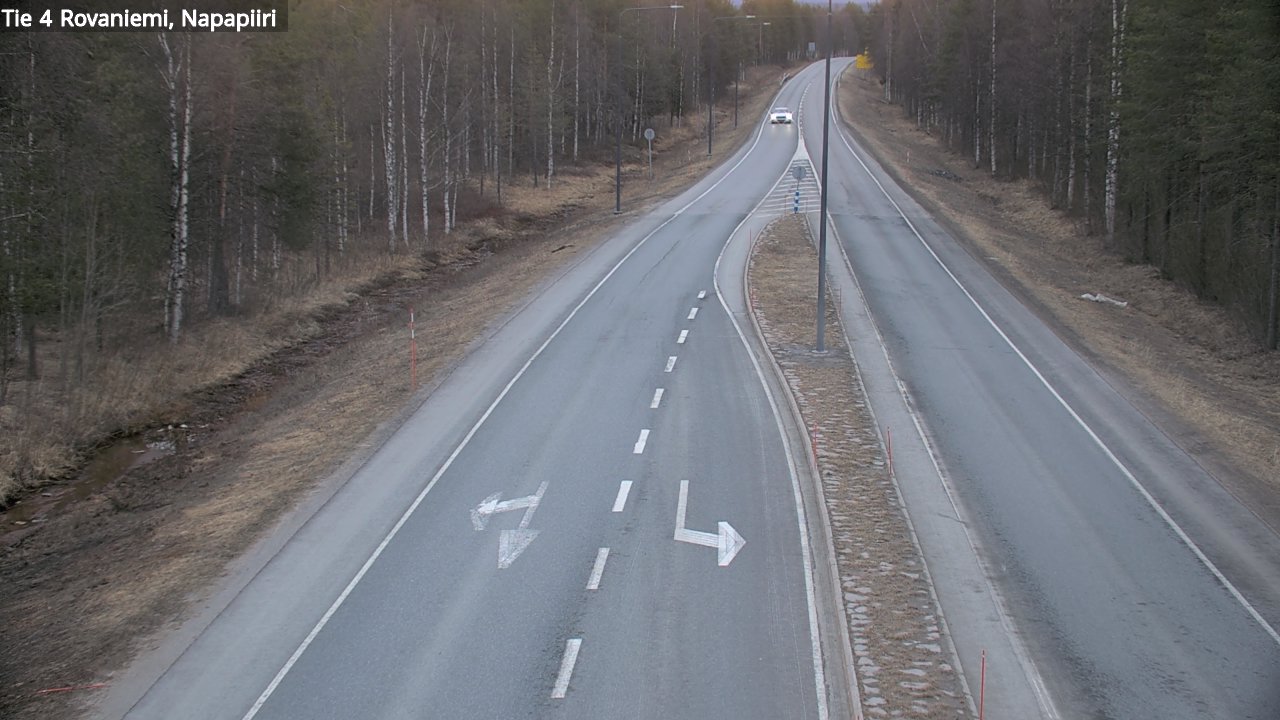 Weather Camera Image Road 4 Rovaniemi, Arctic circl, Rovaniemi, Lappi