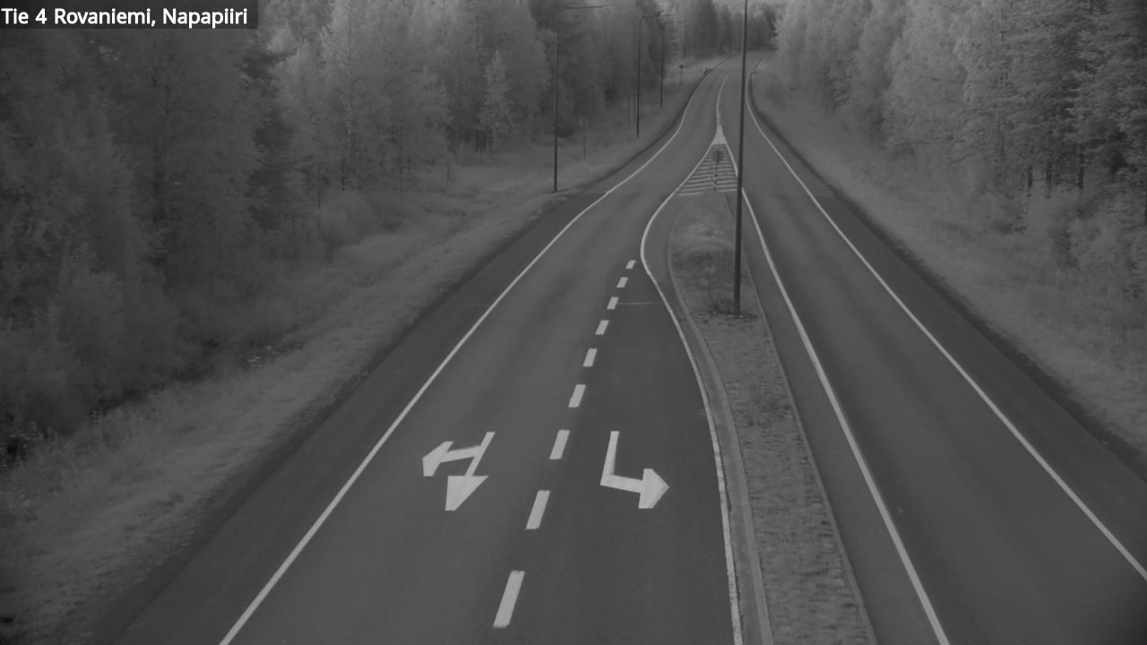 Weather Camera Image Väg 4 Rovaniemi, Polar cirke, Rovaniemi, Lappi