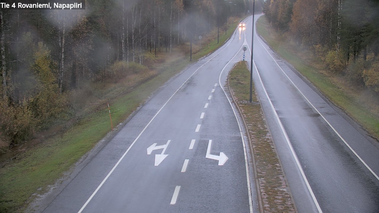 Weather Camera Image Road 4 Rovaniemi, Arctic circl, Rovaniemi, Lappi