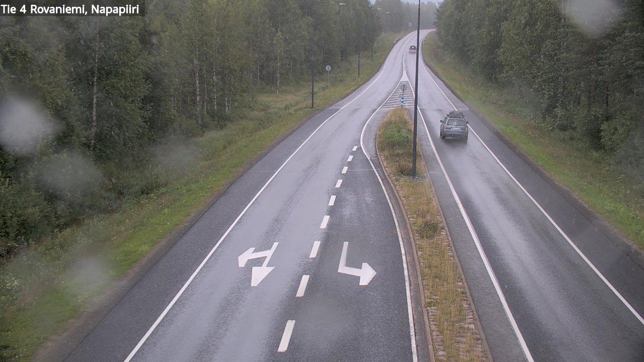 Weather Camera Image Väg 4 Rovaniemi, Polar cirke, Rovaniemi, Lappi