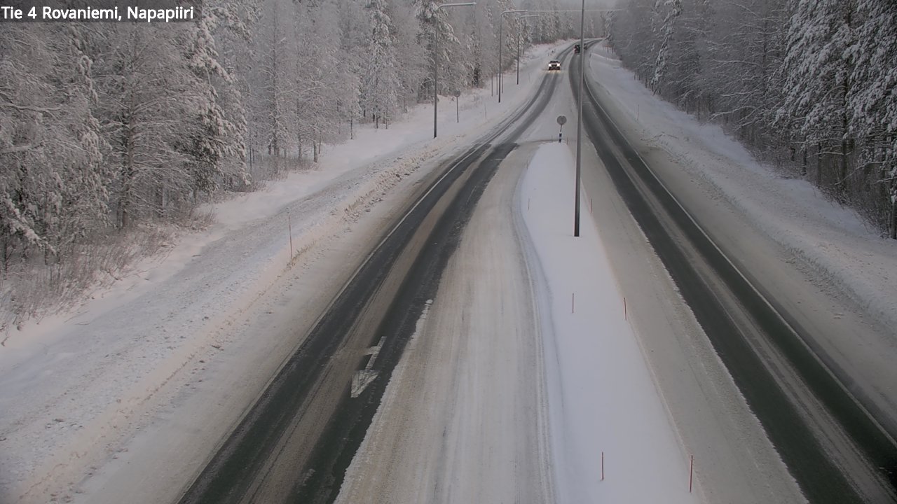Weather Camera Image Väg 4 Rovaniemi, Polar cirke, Rovaniemi, Lappi