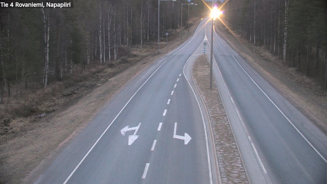 Weather Camera Image Road 4 Rovaniemi, Arctic circl, Rovaniemi, Lappi
