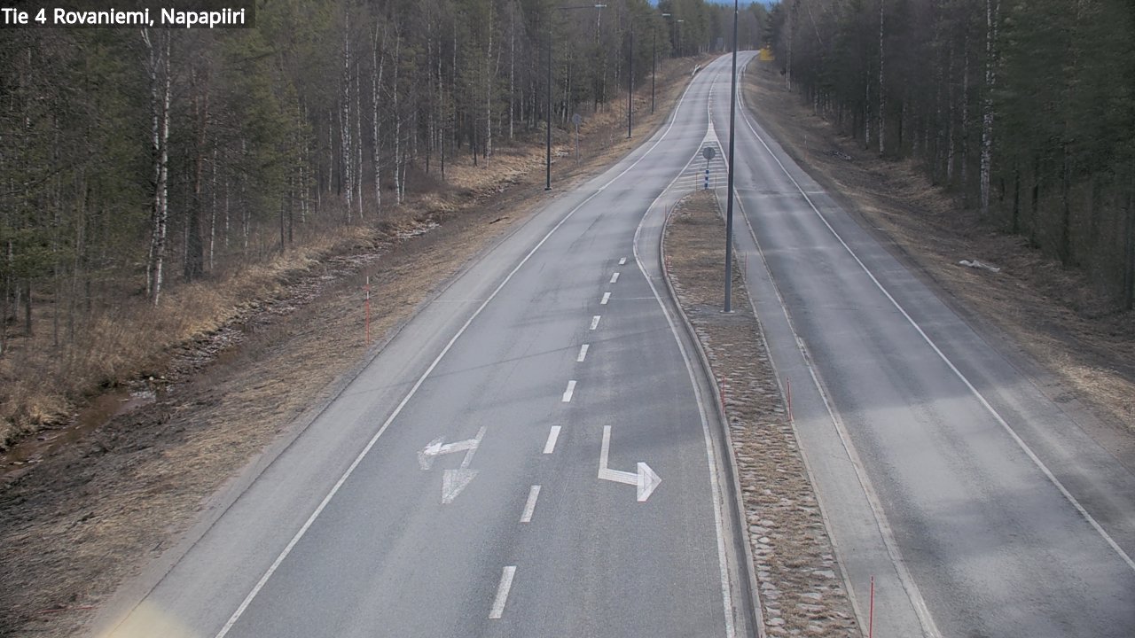 Weather Camera Image Road 4 Rovaniemi, Arctic circl, Rovaniemi, Lappi