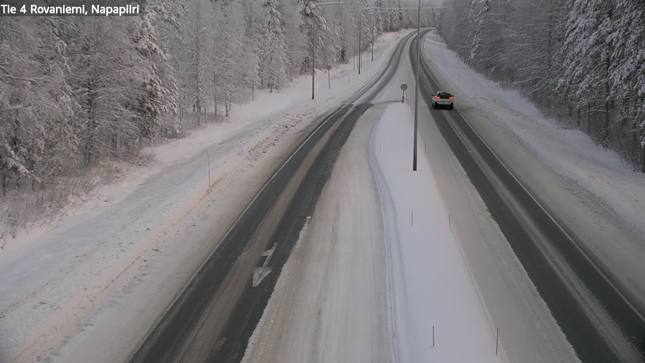 Weather Camera Image Väg 4 Rovaniemi, Polar cirke, Rovaniemi, Lappi