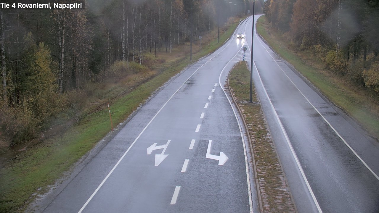 Weather Camera Image Road 4 Rovaniemi, Arctic circl, Rovaniemi, Lappi