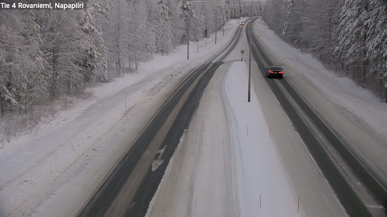 Weather Camera Image Väg 4 Rovaniemi, Polar cirke, Rovaniemi, Lappi