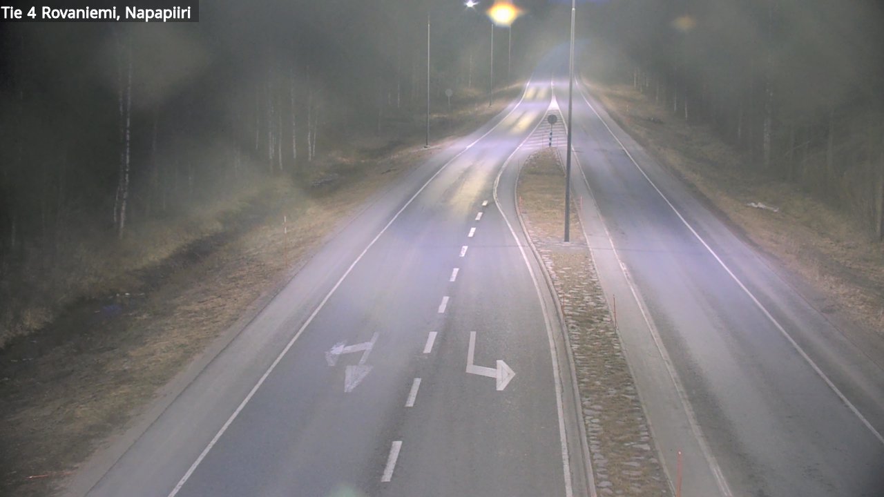 Weather Camera Image Road 4 Rovaniemi, Arctic circl, Rovaniemi, Lappi