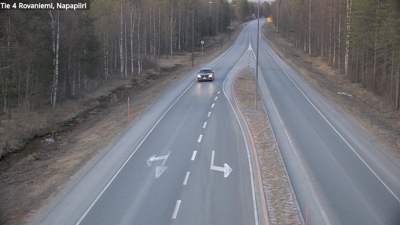 Weather Camera Image Road 4 Rovaniemi, Arctic circl, Rovaniemi, Lappi