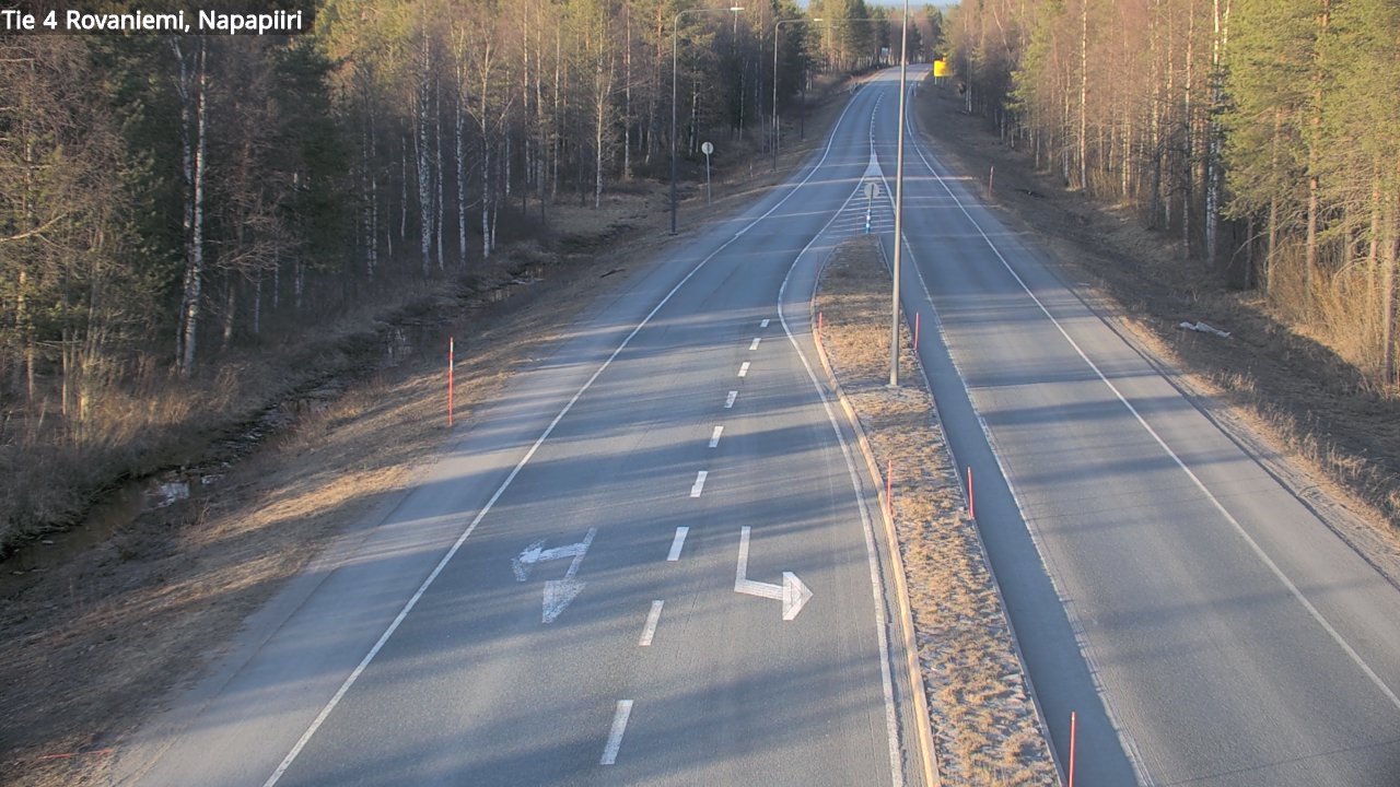 Weather Camera Image Road 4 Rovaniemi, Arctic circl, Rovaniemi, Lappi