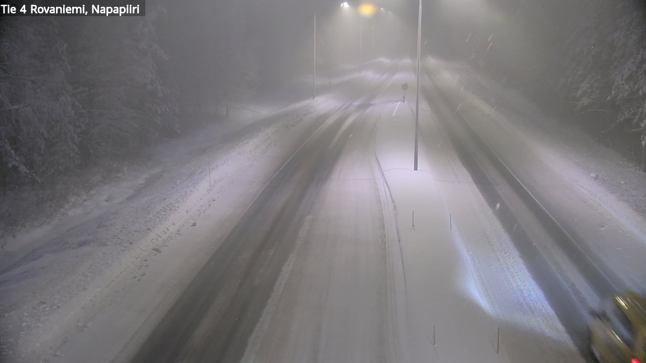 Weather Camera Image Väg 4 Rovaniemi, Polar cirke, Rovaniemi, Lappi