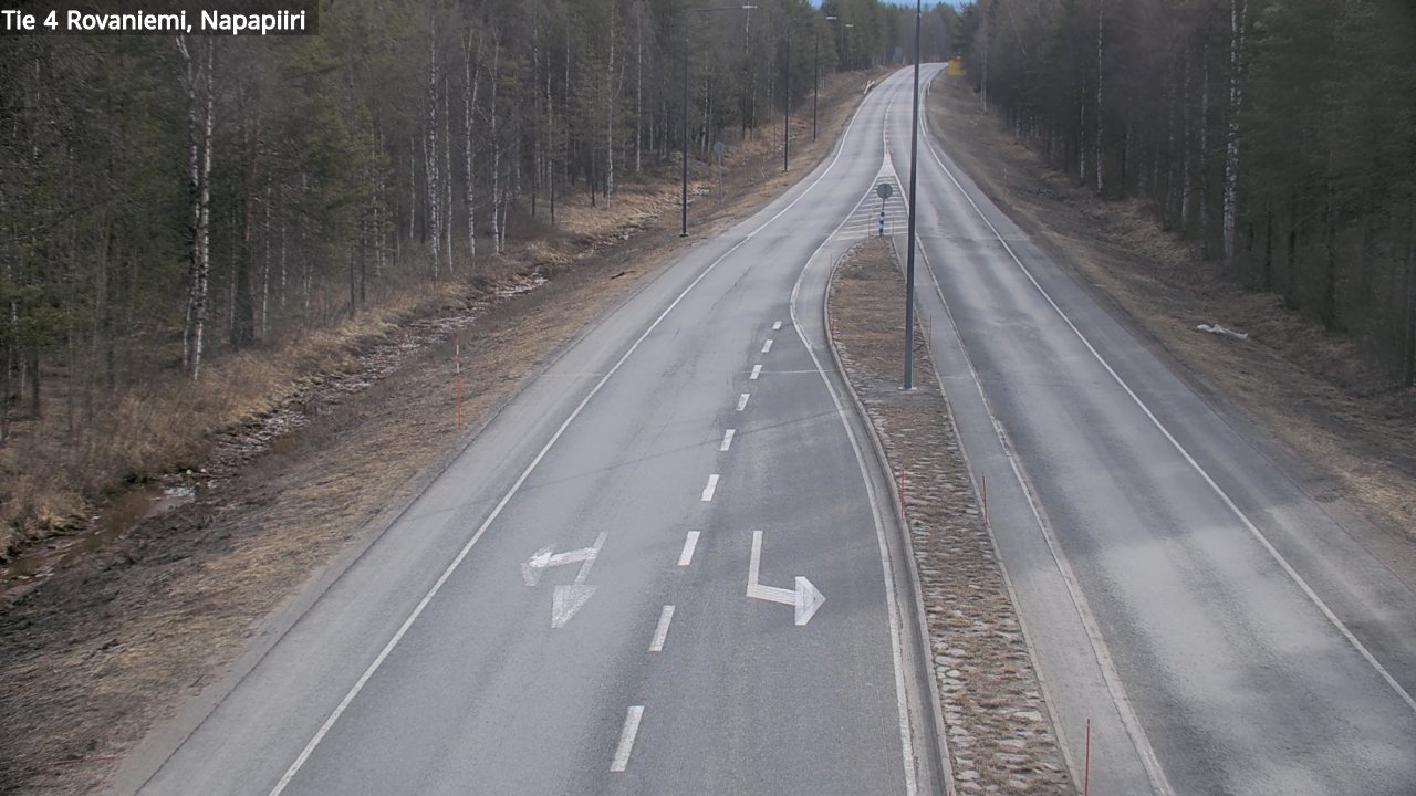 Weather Camera Image Road 4 Rovaniemi, Arctic circl, Rovaniemi, Lappi