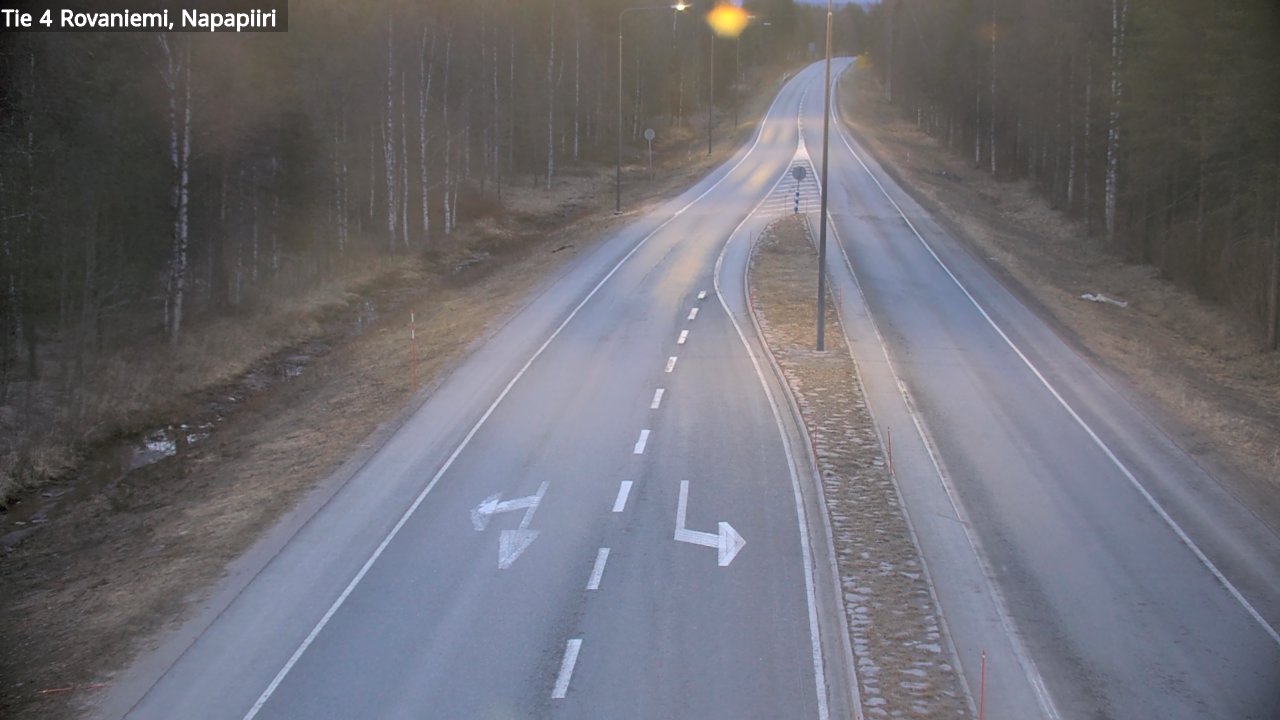 Weather Camera Image Road 4 Rovaniemi, Arctic circl, Rovaniemi, Lappi