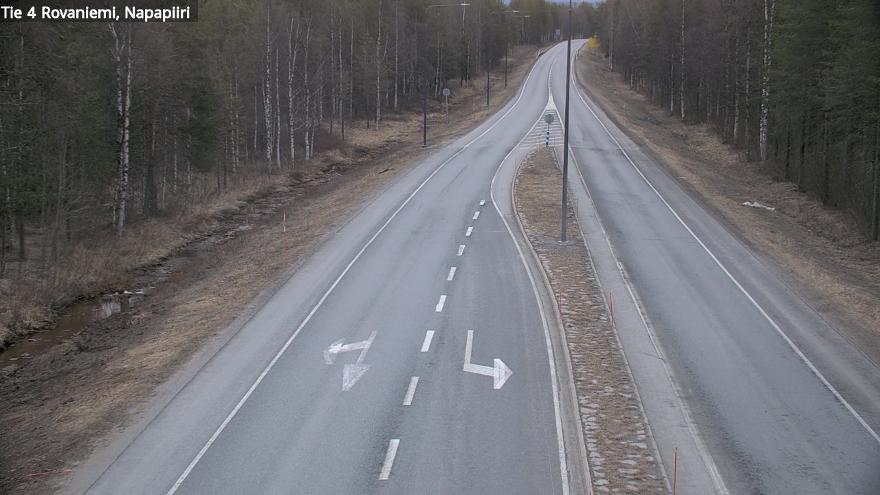 Weather Camera Image Road 4 Rovaniemi, Arctic circl, Rovaniemi, Lappi