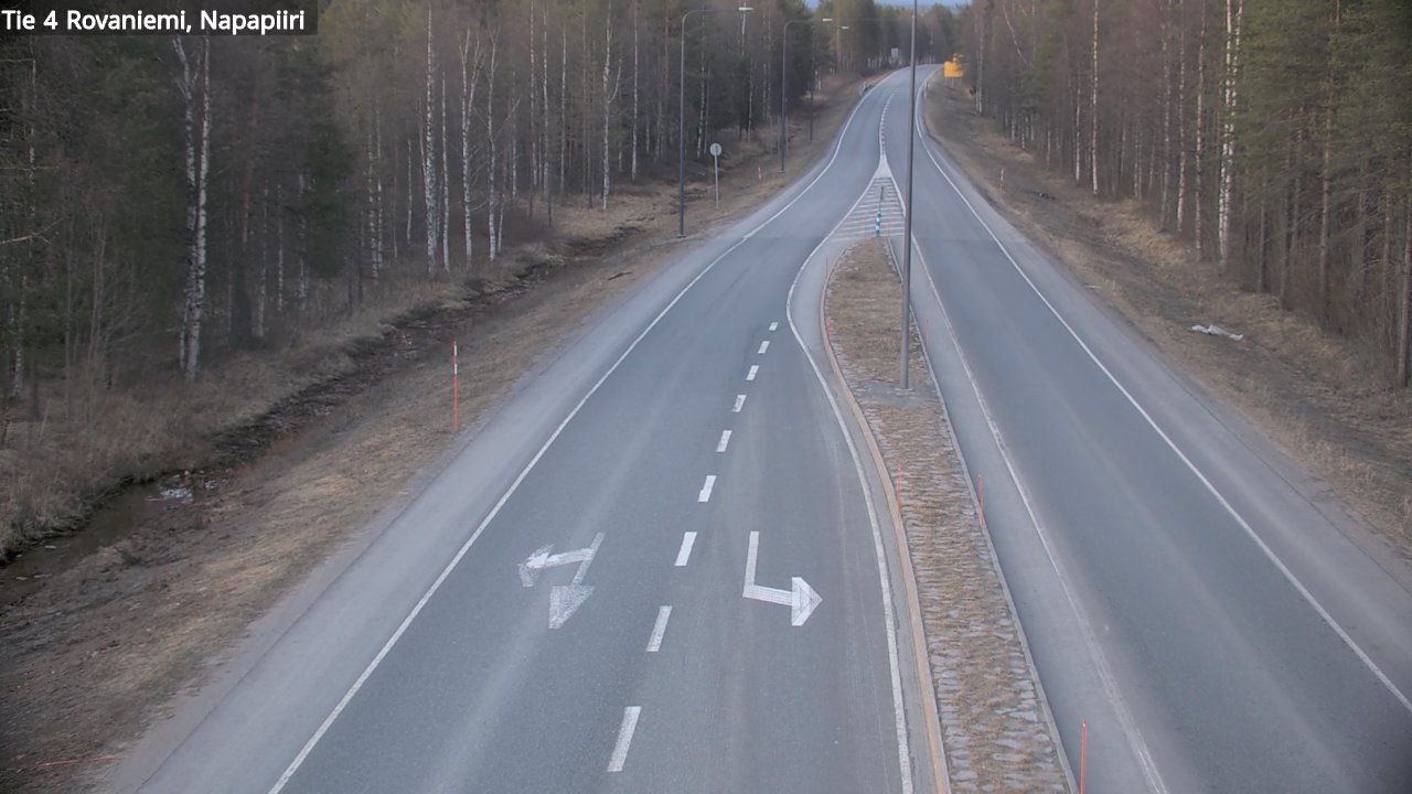 Weather Camera Image Road 4 Rovaniemi, Arctic circl, Rovaniemi, Lappi