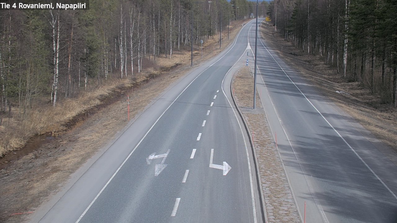Weather Camera Image Road 4 Rovaniemi, Arctic circl, Rovaniemi, Lappi