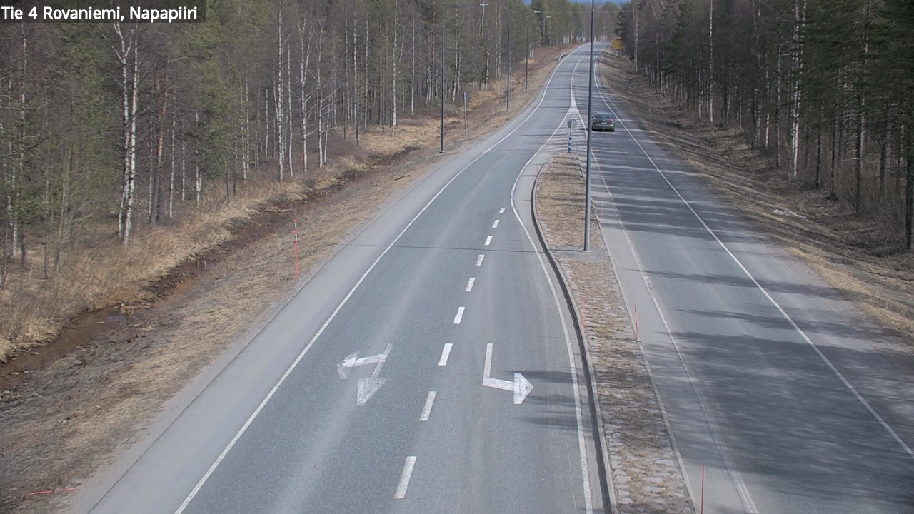 Weather Camera Image Road 4 Rovaniemi, Arctic circl, Rovaniemi, Lappi