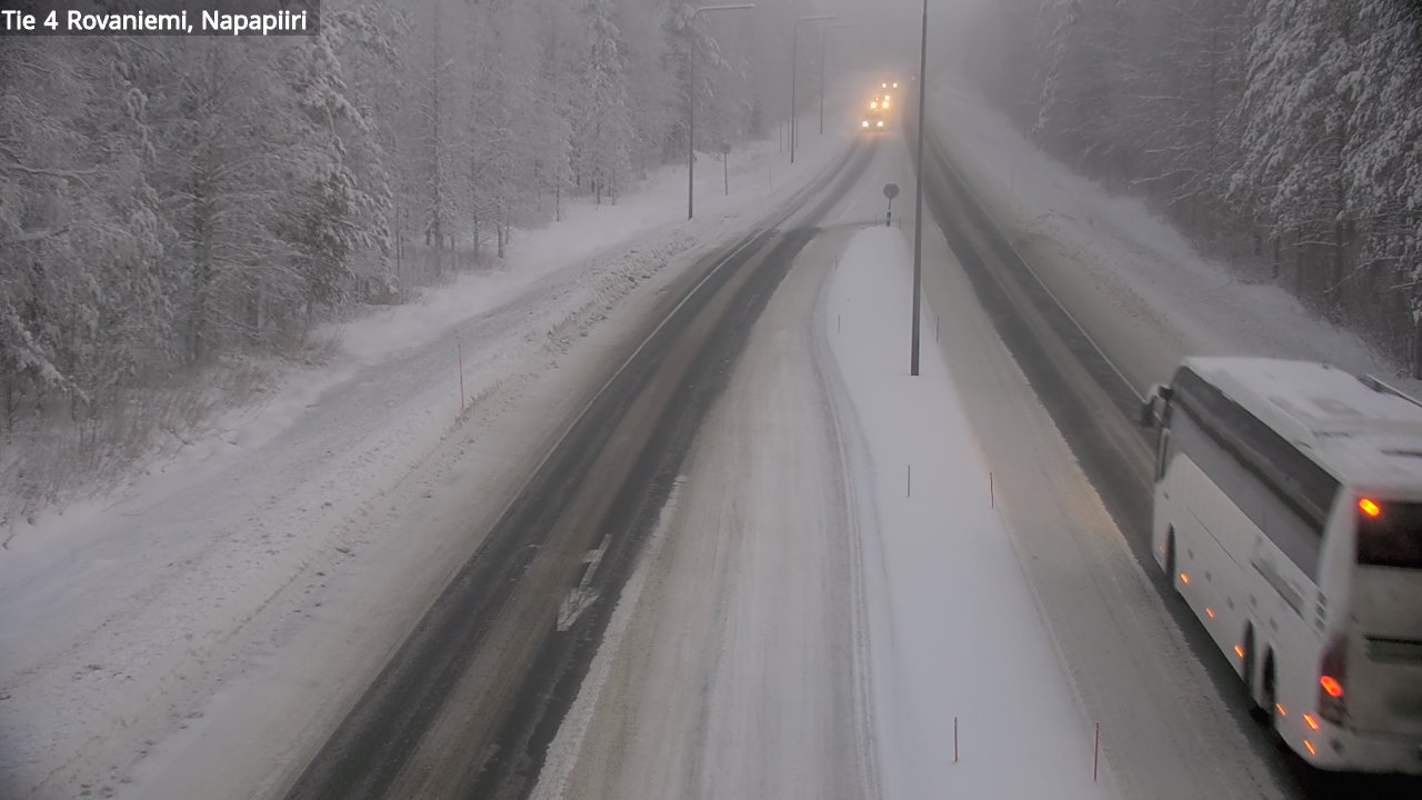 Weather Camera Image Väg 4 Rovaniemi, Polar cirke, Rovaniemi, Lappi